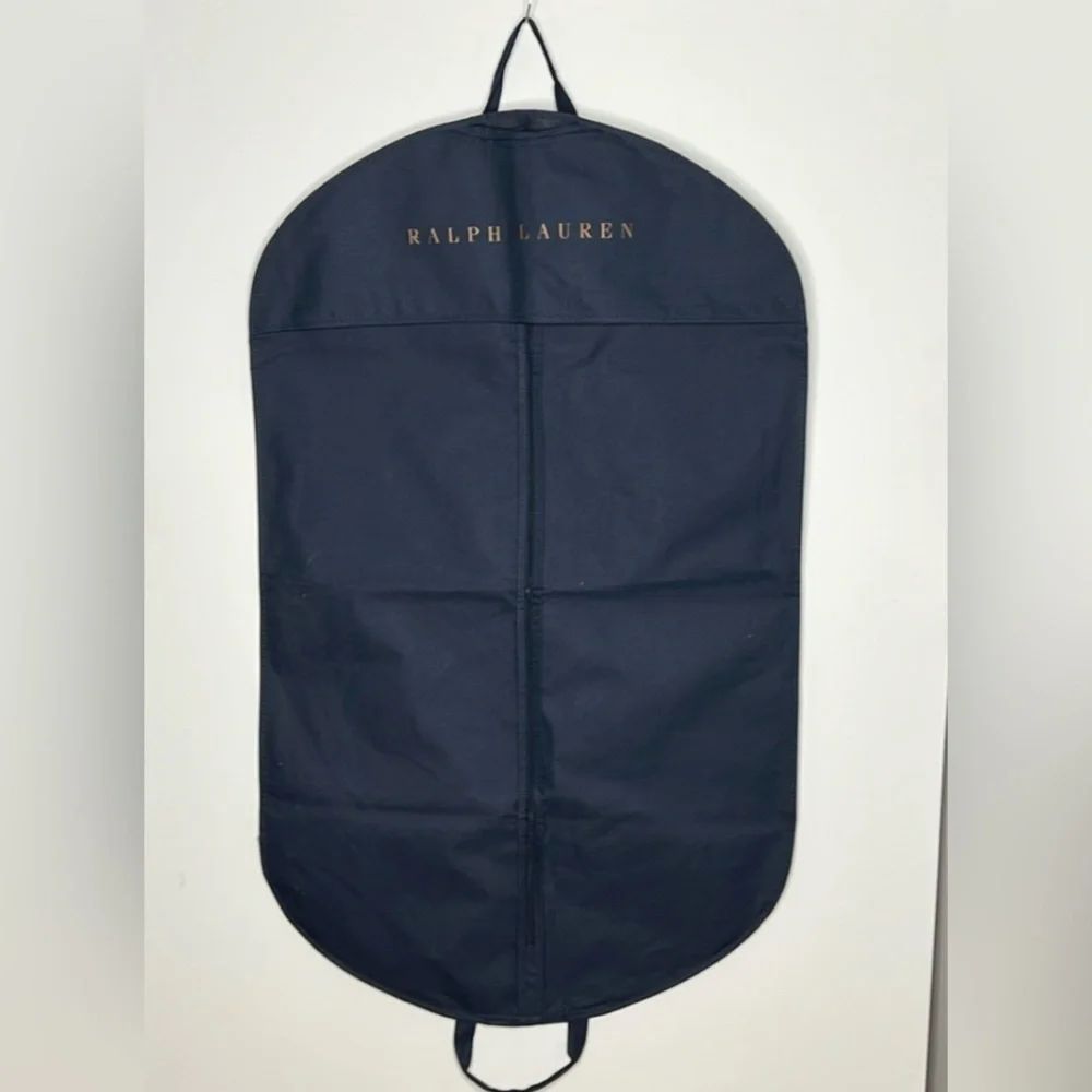 Ralph Loren Canvas Navy Zip Folding Garment Bag